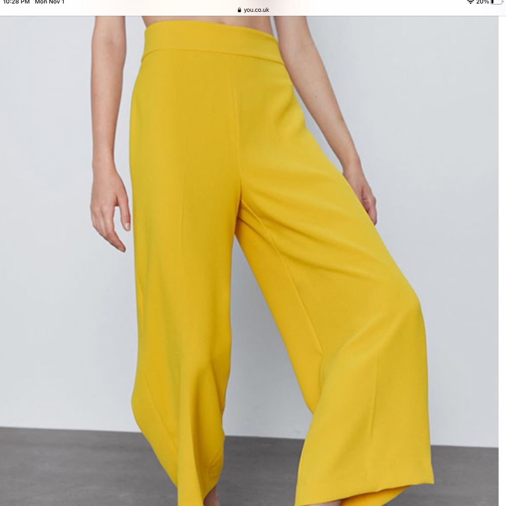 Zara Yellow Culottes